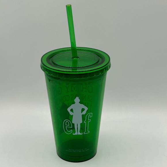 Icup Elf Movie Buddy the Elf "Santa Oh My God I Know Him" Tumbler Cup with Straw - Picture 3 of 8